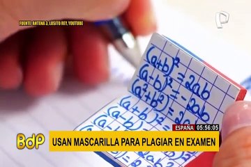 España: Usan mascarillas para plagiar en examen