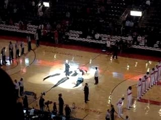 American and Canadian anthem at Air Canada Center