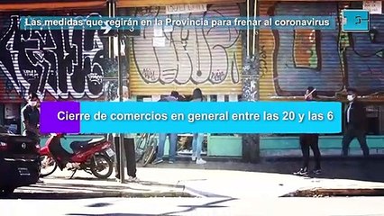 Las medidas que regirán en la Provincia