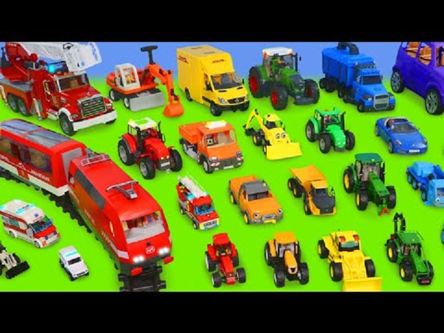 Concrete Mixer, Fire Truck, Tractor, Garbage Trucks, Cars & Trains - Toy  Vehicles for Kids - video Dailymotion