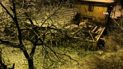 Karabük’te Nisan ayında kar yağışı