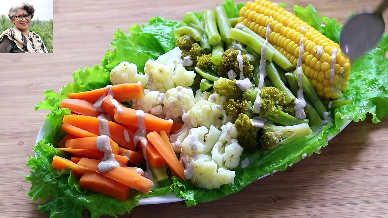 Weight Loss Boiled Vegetable Salad Recipe For Dinner - Diet Plan To Lose Weight Fast -Skinny Recipes