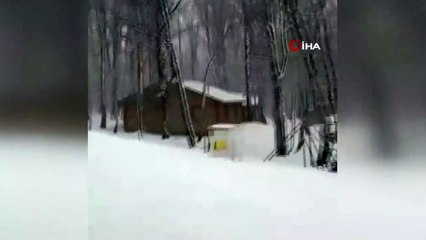 Kocaeli’nin yüksek kesimlerinde kar yağışı etkili oluyor