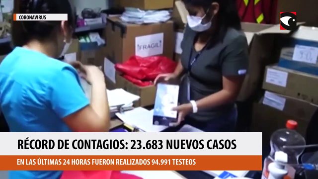 Récord de contagios: 23.683 nuevos casos