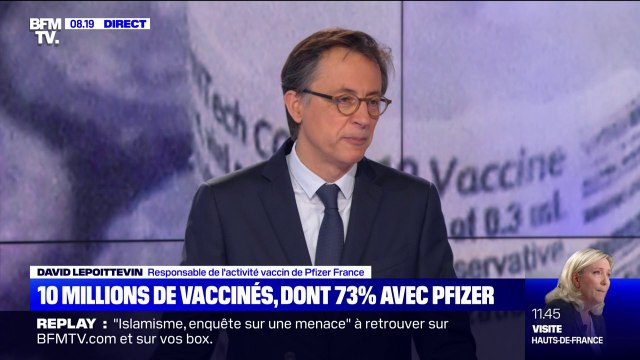 Le responsable de l'activité vaccin de Pfizer France assure que dès la première injection, on est entre 93 et 96% d'efficacité