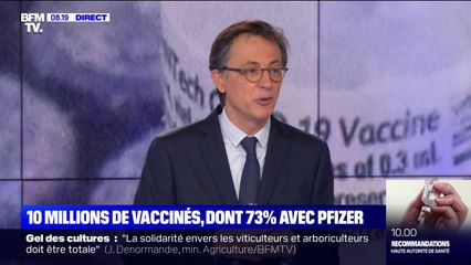David Lepoittevin (Pfizer France) évoque une efficacité du vaccin "à 90% à plus de 6 mois" de la deuxième injection