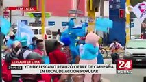 Elecciones 2021: Lescano realizó cierre de campaña en local de Acción Popular