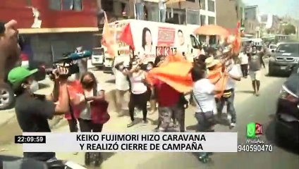 下载视频: Elecciones 2021: Keiko Fujimori cerró su campaña electoral con un mitin en Villa El Salvador