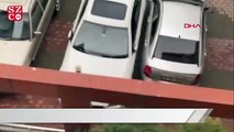 Esenyurt'ta lüks otomobilin hayalet göstergesini çalan hırsızlar kamerada