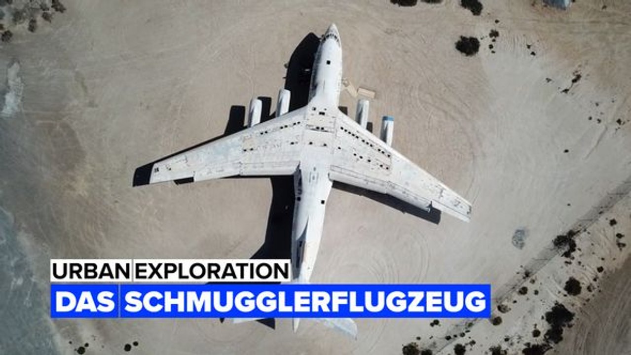 Urbex: das flugzeug eines waffenschmugglers parkt in der nähe von dubai