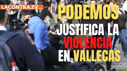 Скачать видео: Podemos justifica la violencia de los grupos antisistema que boicotearon el mitin de VOX en Vallecas