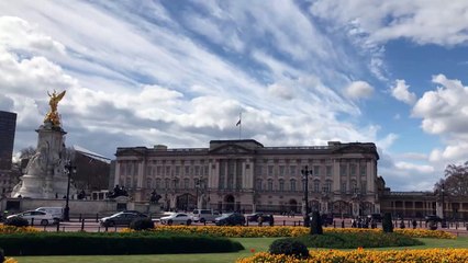Flag at half-mast over Buckingham Palace in tribute to late Prince Philip