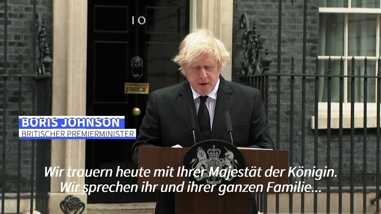 Johnson: 'Wir trauern heute mit Ihrer Majestät, der Königin'