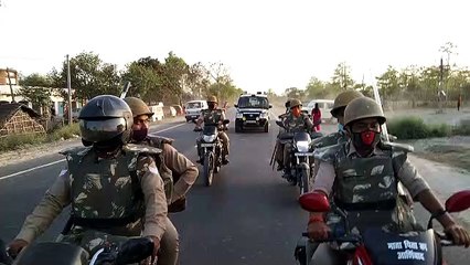 पंचायत चुनाव को लेकर पुलिस अलर्ट,किया फ्लैग मार्च