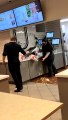 Chic-fil-A Employee Using Conveyor Belt Drops Food