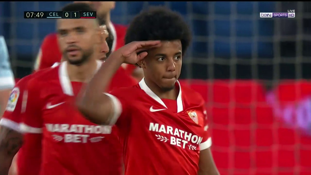 GOAL: Jules Kounde - Celta Vigo 1-0 Sevilla
