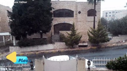Amman Jordan Relaxing Snowfall 1 Hours - Sound of Light Wind Breeze and Falling Snow in The Tree