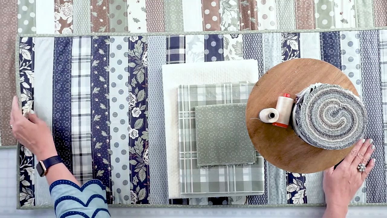 Easy Jelly Roll Quilt As You Go Tablerunner | Fat Quarter Shop