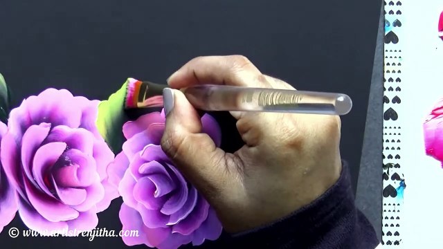 Acrylic Painting Roses | How To Paint Roses For Beginners | Easy Painting Ideas