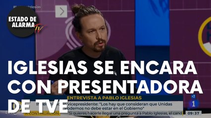 Pablo Iglesias, se encara con una presentadora de TVE: “Aunque sonrías…”
