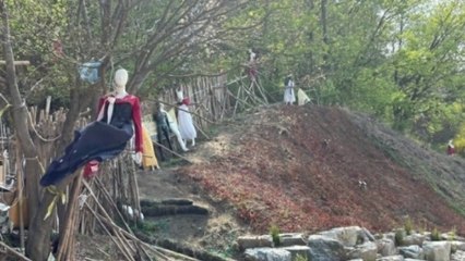 야산 곳곳 '흉물' 마네킹..."개발 제한에 항의" / YTN