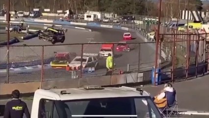 Stock Car Ringwood 2021 Hot Rods Brace Airborne Big Crash Amateur