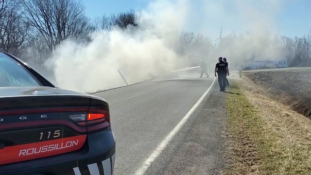 Incendie véhicule Saint-Constant 9 avril