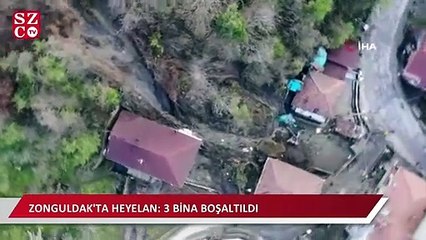 Heyelan anı saniye saniye kamerada