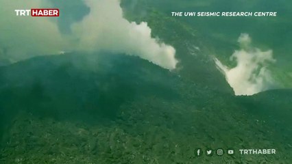 Karayipler'de yanardağ patladı