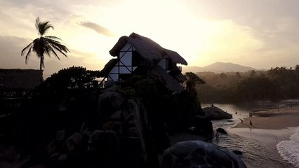 Amazing Aerial View Of The Sunset & Island