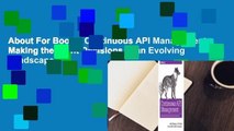 About For Books  Continuous API Management: Making the Right Decisions in an Evolving Landscape