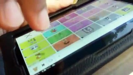 Adult with Autism having  a  conversation  using  coughdrop AAC