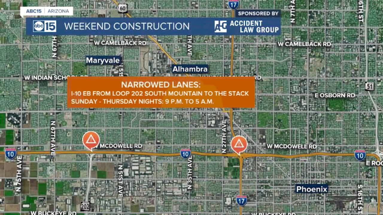 Freeway construction plans for the weekend of A...