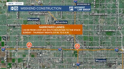 Freeway construction plans for the weekend of April 9-12
