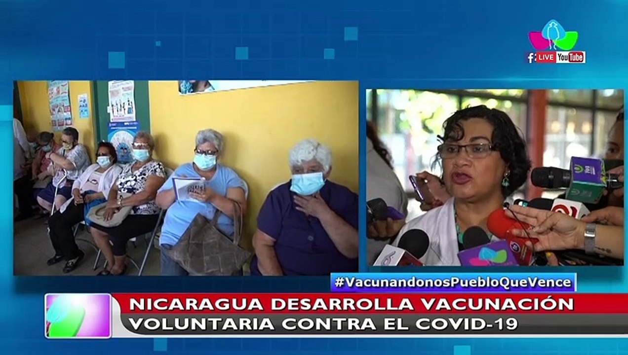 Nicaragua aplica primera dosis de la vacuna Covishield contra el Covid 19 en el Policlínico Francisco Morazán del Distrito 2 de Managua