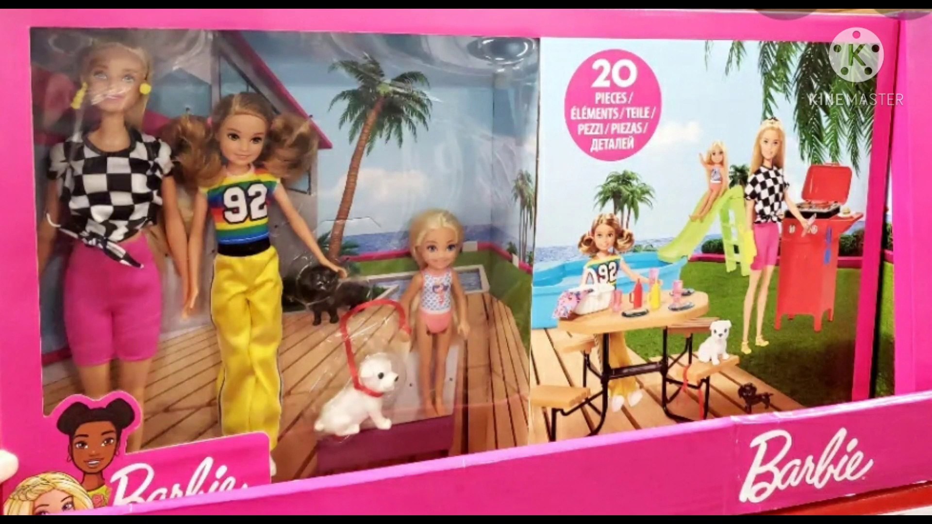 Big Barbie Toy Unboxing - Barbie Pool, Food, Emoji Doll and Barbie