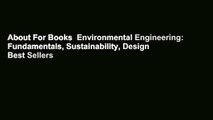 About For Books  Environmental Engineering: Fundamentals, Sustainability, Design  Best Sellers