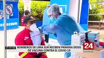Alrededor de 1300 Bomberos de Lima Sur reciben primera dosis de vacuna contra COVID-19