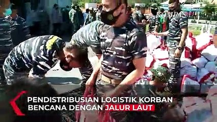 Proses Pendistribusian Logistik Korban Terdampak Bencana di NTT Lewat Jalur Laut
