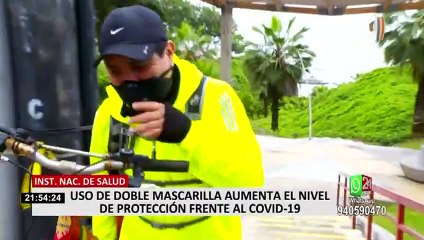 INS recomienda a la población usar doble mascarilla el día de las Elecciones Generales