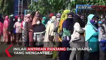 Antrean Panjang Bazar Murah Jelang Puasa di Bogor