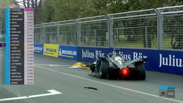 Formula E Rome 2021 FP1 Turvey Vergne Dennis Huge Crash