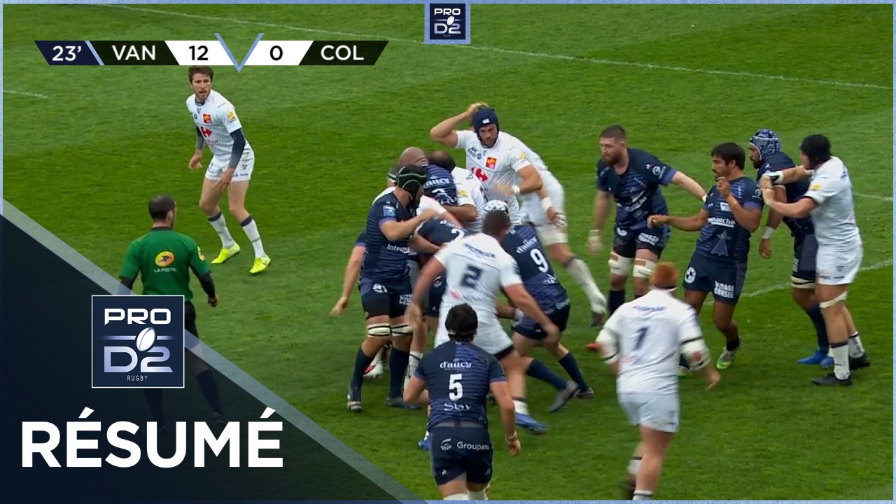 PRO D2 - Résumé RC Vannes-Colomiers Rugby: 40-7 - J26 - Saison 2020/2021