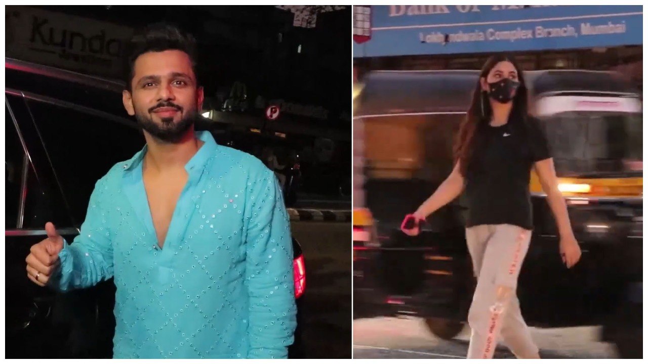 Rahul Vaidya Snapped with GF Disha Parmar ; Poses For Pictures With Fans