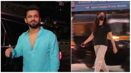 Rahul Vaidya Snapped with GF Disha Parmar ; Poses For Pictures With Fans