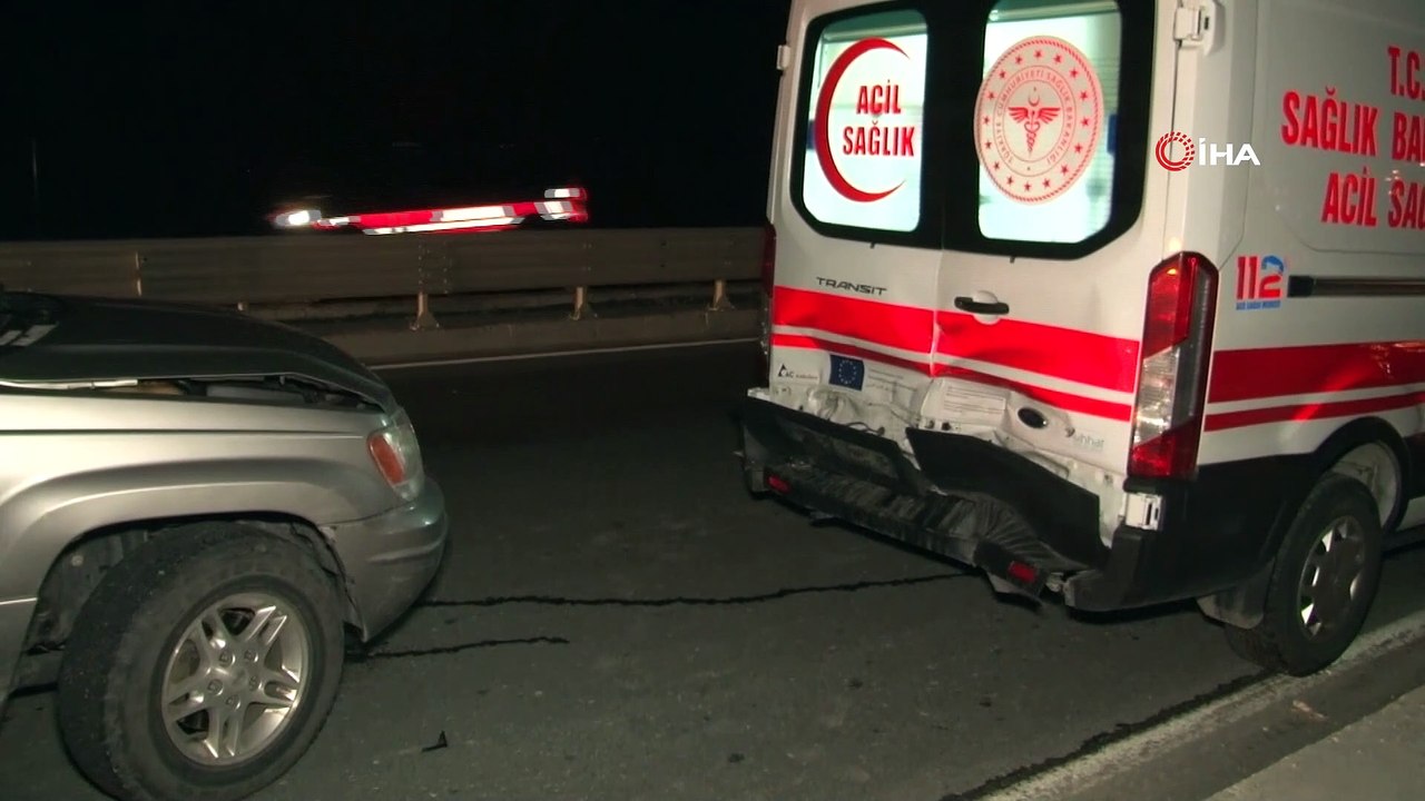 Kaza yapan araca müdahale için giden ambulans kaza yaptı