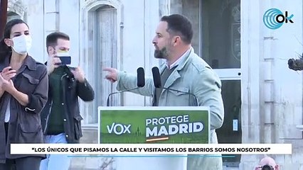 Abascal dice que Vox es el único que "pisa las calles y los barrios"