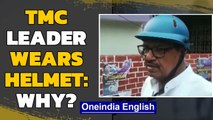 WestBengalPolls: TMC candidate wears helmet to booth | Oneindia News