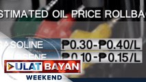 Oil price rollback, ipatutupad sa susunod na linggo