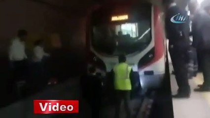 Marmaray'da panik anları kamerada